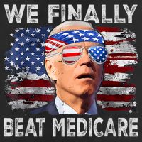 Funny Anti Joe Biden We Finally Beat Medicare 4th Of July Adult Drive Performance Visor