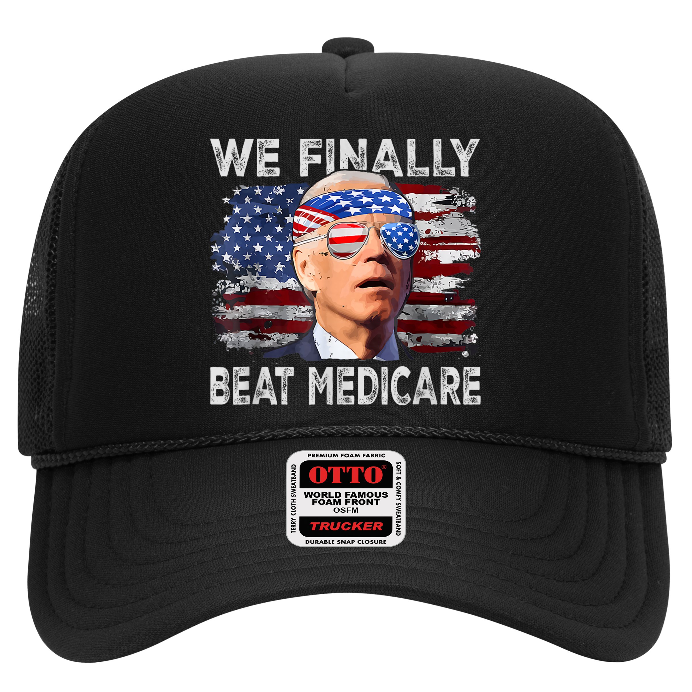 Funny Anti Joe Biden We Finally Beat Medicare 4th Of July Hat