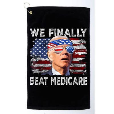 Funny Anti Joe Biden We Finally Beat Medicare 4th Of July Golf Towel