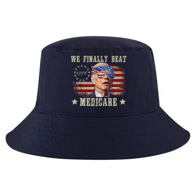 Funny Anti Joe Biden We Finally Beat Medicare American Cool Comfort Performance Bucket Hat