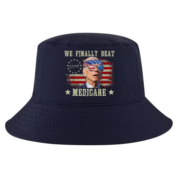 Funny Anti Joe Biden We Finally Beat Medicare American Cool Comfort Performance Bucket Hat