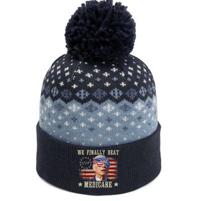 Funny Anti Joe Biden We Finally Beat Medicare American The Baniff Cuffed Pom Beanie