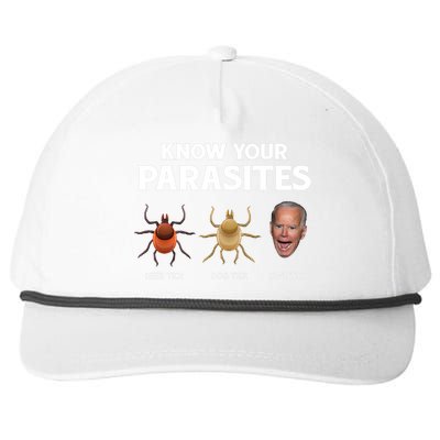 Funny Anti Joe Biden Shirts, Know Your Parasites Humor Snapback Five-Panel Rope Hat