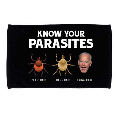 Funny Anti Joe Biden Shirts, Know Your Parasites Humor Microfiber Hand Towel