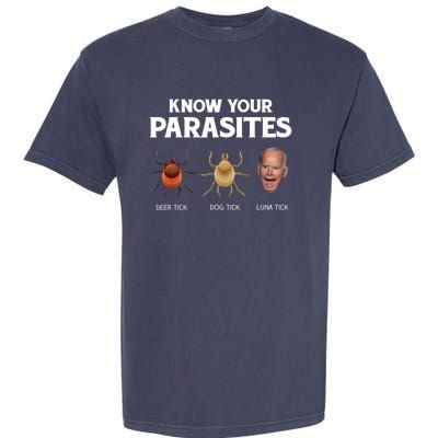 Funny Anti Joe Biden Shirts, Know Your Parasites Humor Garment-Dyed Heavyweight T-Shirt