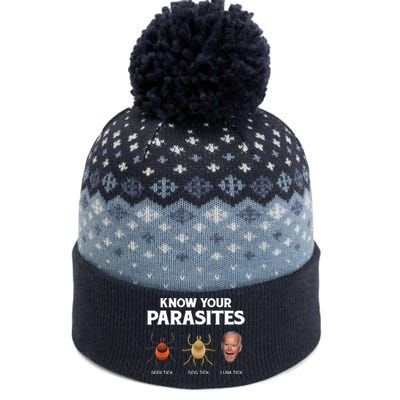 Funny Anti Joe Biden Shirts, Know Your Parasites Humor The Baniff Cuffed Pom Beanie