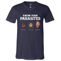 Funny Anti Joe Biden Shirts, Know Your Parasites Humor V-Neck T-Shirt