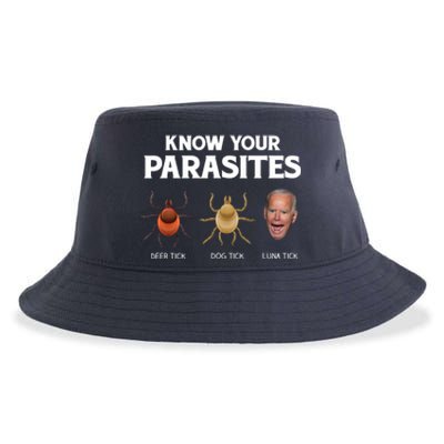 Funny Anti Joe Biden Shirts, Know Your Parasites Humor Sustainable Bucket Hat