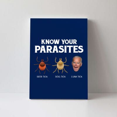 Funny Anti Joe Biden Shirts, Know Your Parasites Humor Canvas