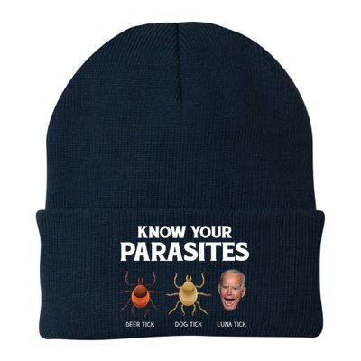 Funny Anti Joe Biden Shirts, Know Your Parasites Humor Knit Cap Winter Beanie