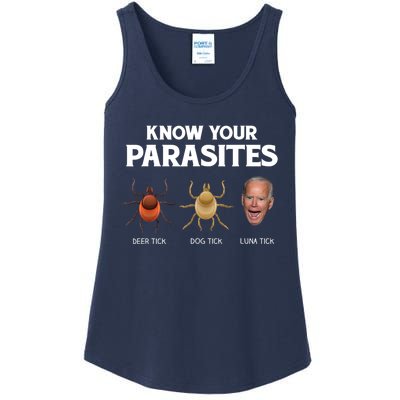 Funny Anti Joe Biden Shirts, Know Your Parasites Humor Ladies Essential Tank