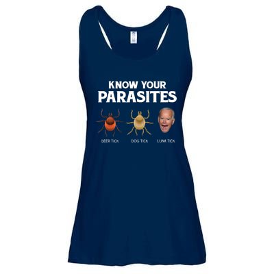 Funny Anti Joe Biden Shirts, Know Your Parasites Humor Ladies Essential Flowy Tank