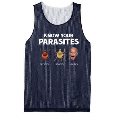 Funny Anti Joe Biden Shirts, Know Your Parasites Humor Mesh Reversible Basketball Jersey Tank