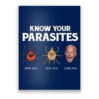 Funny Anti Joe Biden Shirts, Know Your Parasites Humor Poster