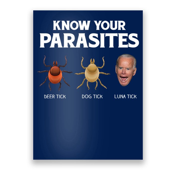 Funny Anti Joe Biden Shirts, Know Your Parasites Humor Poster