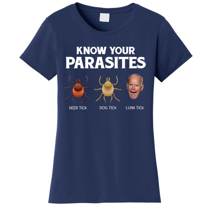 Funny Anti Joe Biden Shirts, Know Your Parasites Humor Women's T-Shirt