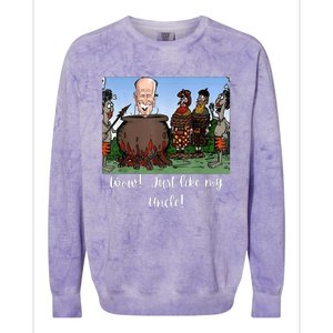 Funny Anti Joe Biden Cannibal Story About His Uncle Designed Colorblast Crewneck Sweatshirt