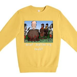 Funny Anti Joe Biden Cannibal Story About His Uncle Designed Premium Crewneck Sweatshirt