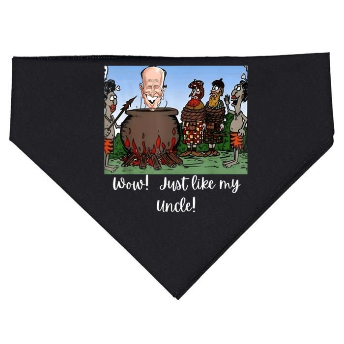 Funny Anti Joe Biden Cannibal Story About His Uncle Designed USA-Made Doggie Bandana