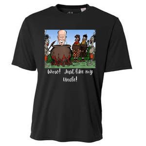 Funny Anti Joe Biden Cannibal Story About His Uncle Designed Cooling Performance Crew T-Shirt