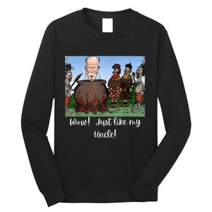 Funny Anti Joe Biden Cannibal Story About His Uncle Designed Long Sleeve Shirt