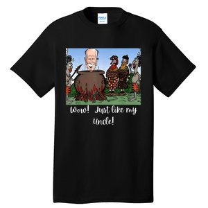 Funny Anti Joe Biden Cannibal Story About His Uncle Designed Tall T-Shirt