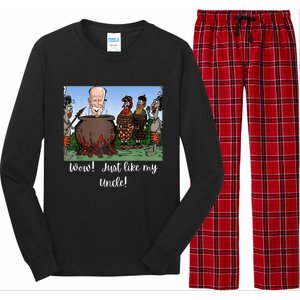 Funny Anti Joe Biden Cannibal Story About His Uncle Designed Long Sleeve Pajama Set