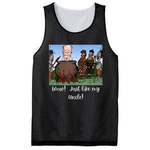 Funny Anti Joe Biden Cannibal Story About His Uncle Designed Mesh Reversible Basketball Jersey Tank