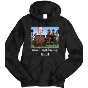 Funny Anti Joe Biden Cannibal Story About His Uncle Designed Tie Dye Hoodie