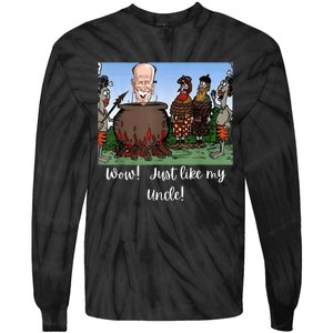 Funny Anti Joe Biden Cannibal Story About His Uncle Designed Tie-Dye Long Sleeve Shirt