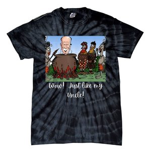 Funny Anti Joe Biden Cannibal Story About His Uncle Designed Tie-Dye T-Shirt