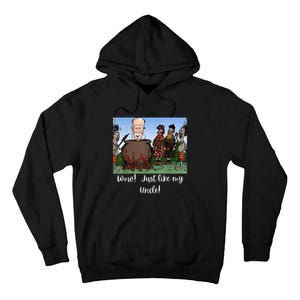 Funny Anti Joe Biden Cannibal Story About His Uncle Designed Tall Hoodie