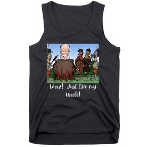 Funny Anti Joe Biden Cannibal Story About His Uncle Designed Tank Top