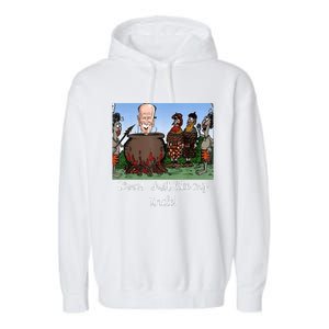 Funny Anti Joe Biden Cannibal Story About His Uncle Designed Garment-Dyed Fleece Hoodie