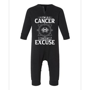 Funny Astrology June July Birthday Funny Gift Cancer Zodiac Sign Great Gift Infant Fleece One Piece