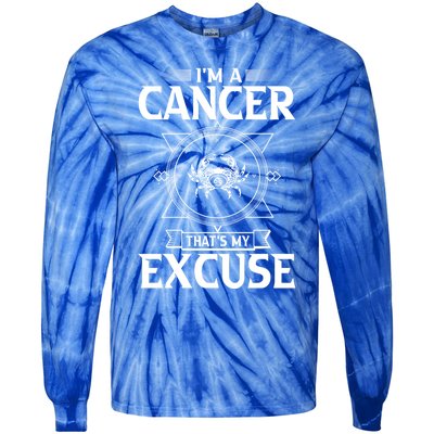 Funny Astrology June July Birthday Funny Gift Cancer Zodiac Sign Great Gift Tie-Dye Long Sleeve Shirt