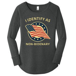 Funny Anti Joe Biden MAGA Conservative Non Bidenary Women's Perfect Tri Tunic Long Sleeve Shirt