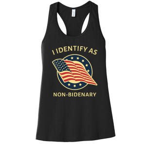 Funny Anti Joe Biden MAGA Conservative Non Bidenary Women's Racerback Tank