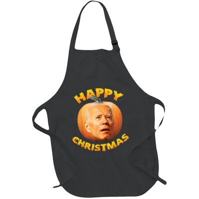 Funny Anti Joe Biden Happy Christmas Holiday Pumpkin Head Apron