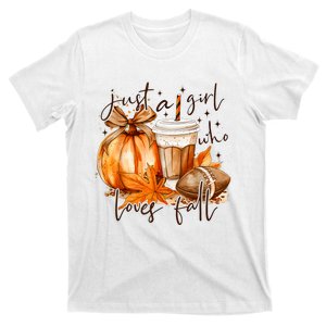 Fall Autumn Just A Girl Who Loves Fall Drinking T-Shirt