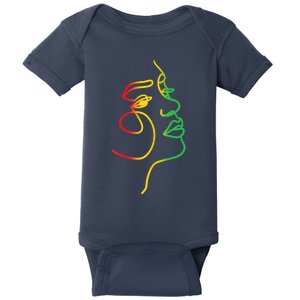 Face Abstract Juneteenth Art Back History Women African Baby Bodysuit