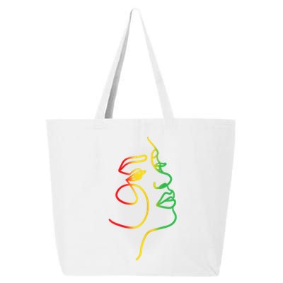 Face Abstract Juneteenth Art Back History Women African 25L Jumbo Tote