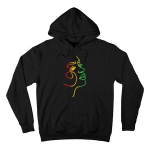 Face Abstract Juneteenth Art Back History African Hoodie