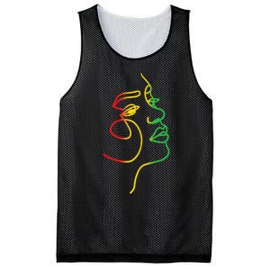 Face Abstract Juneteenth Art Back History African Mesh Reversible Basketball Jersey Tank