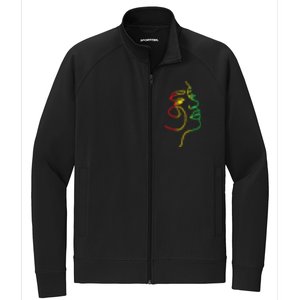 Face Abstract Juneteenth Art Back History African Stretch Full-Zip Cadet Jacket