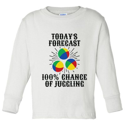 For A Juggler Funny Juggling Toddler Long Sleeve Shirt