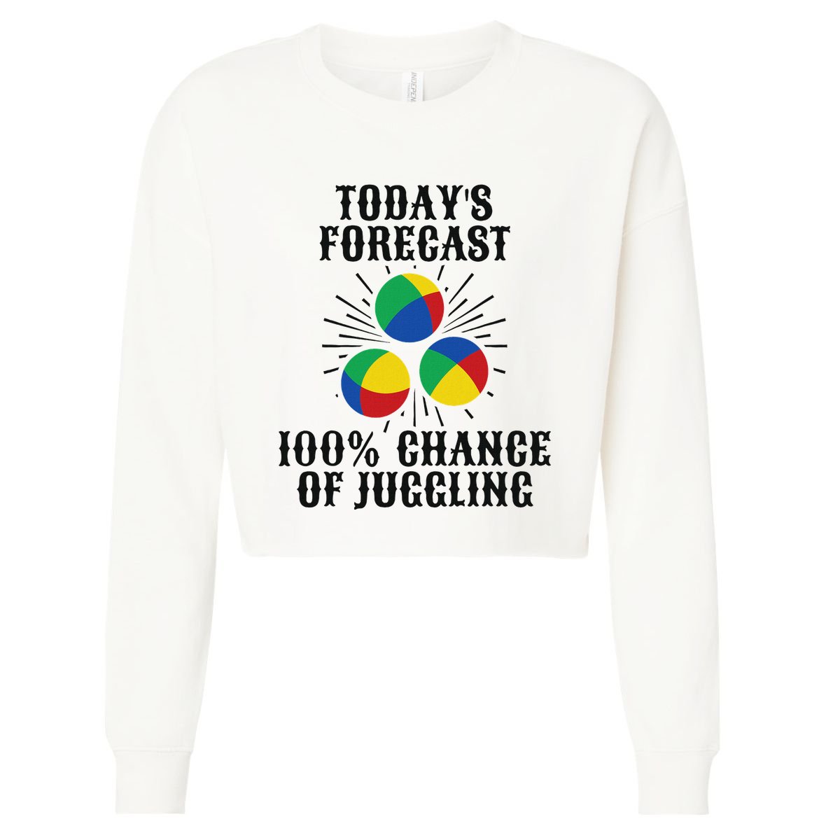 For A Juggler Funny Juggling Cropped Pullover Crew