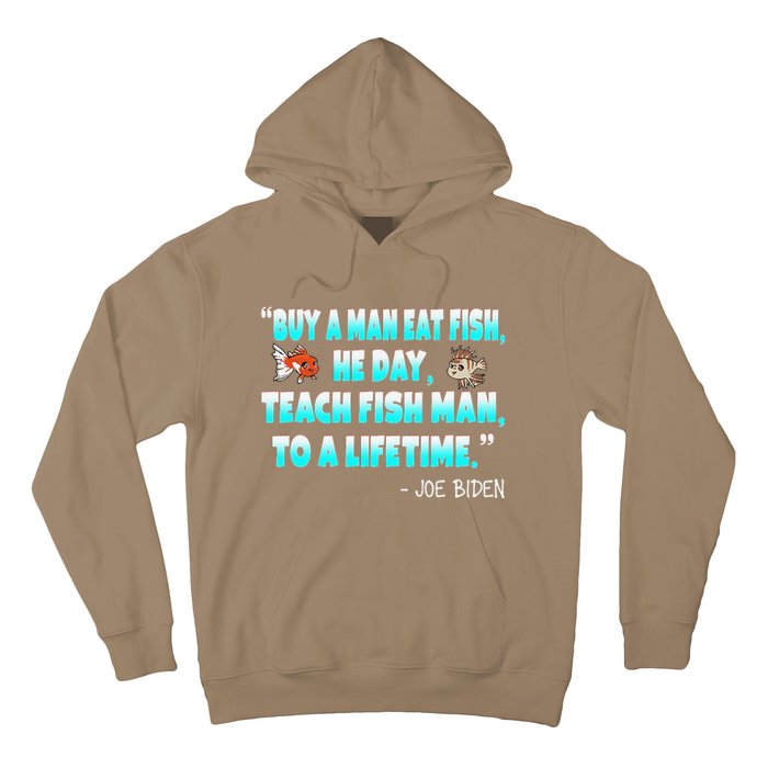 Funny Anti Joe Biden Is An Idiot Political Sarcastic Fishing Hoodie