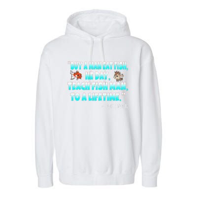 Funny Anti Joe Biden Is An Idiot Political Sarcastic Fishing Garment-Dyed Fleece Hoodie