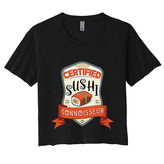 Funny Asian Japan Sushi Lover Award Crop Top